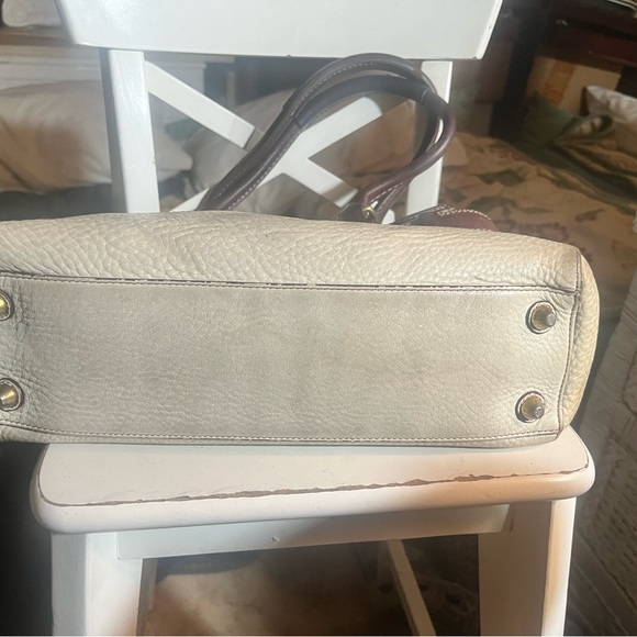 Coach Purse Hampton Tote Tan, Brown Leather Tote Shoulder Authentic - Picture 2 of 6